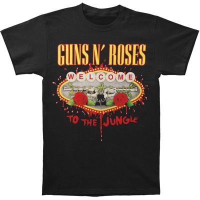 Men's Guns N Roses Welcome To The Jungle Slim Fit T-shirt X-Large Black
