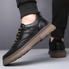 Men's Leather Shoes Casual Luxury Lace Up Oxfords Shoes Block Shoes  Fashion Breathable Classic Loafers Zapatos Hombre