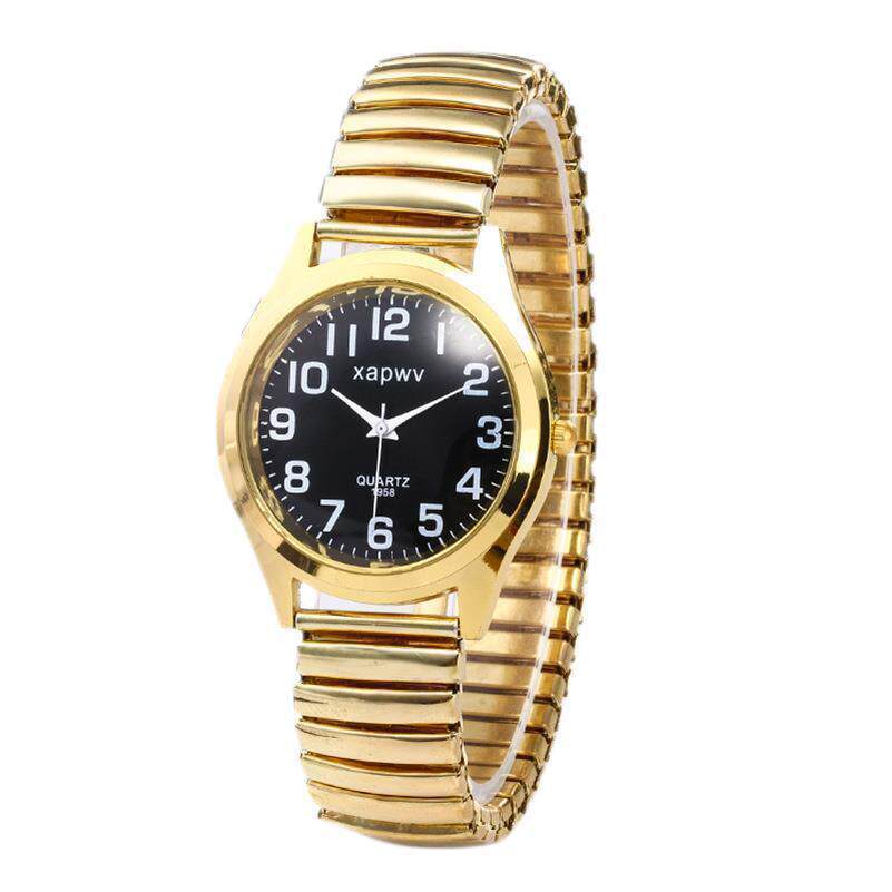 Digital Quartz Waterproof Couple Female Spring Elastic Band Mechanical Watch