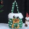 Bright Snowman Christmas Gift Bag Beautiful Knitted Velvet Material Gift Storage Bag Snowflake Design Colorful Knitted