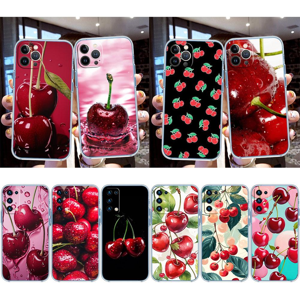 Kirsch Sommerfrucht Transparente Handyhülle für Motorola Moto G7 G8 G9 G84 G85 G73 G24 G15 Z2 Play Power Plus