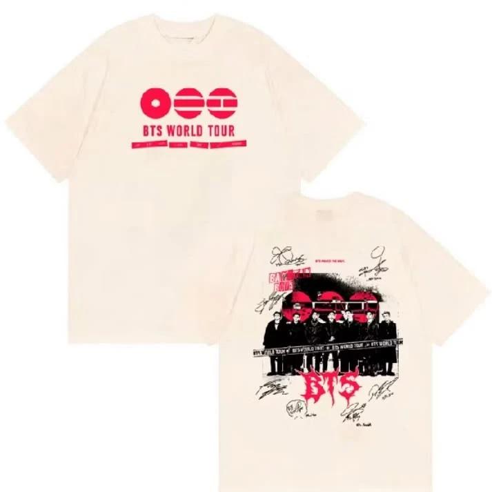 BTS World Tour Beige Kpop Concert Fan Shirt 2026 T-shirt XL