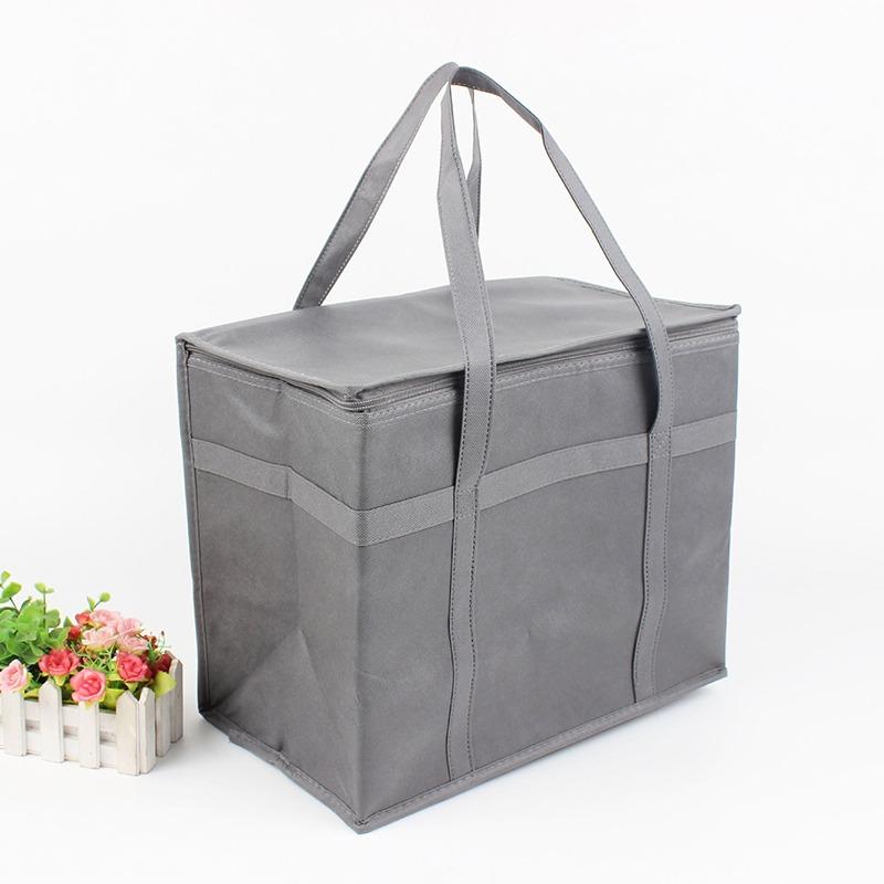 Large Insulated Reusable Grocery Bag Foldable Thermal Cooler Bag Hot Cold Keep Warm Food Delivery Picnic Shopping Bag