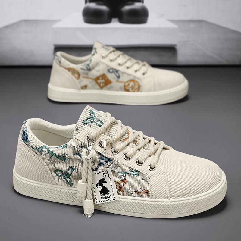 2025 summer new canvas men's shoes dopamine color scheme casual shoes men's daily canvas shoes student canvas shoes