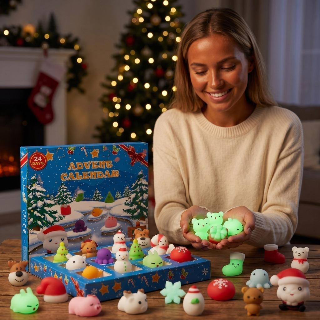 in the Dark Advent Calendar Day Christmas Countdown with Stress for Kids