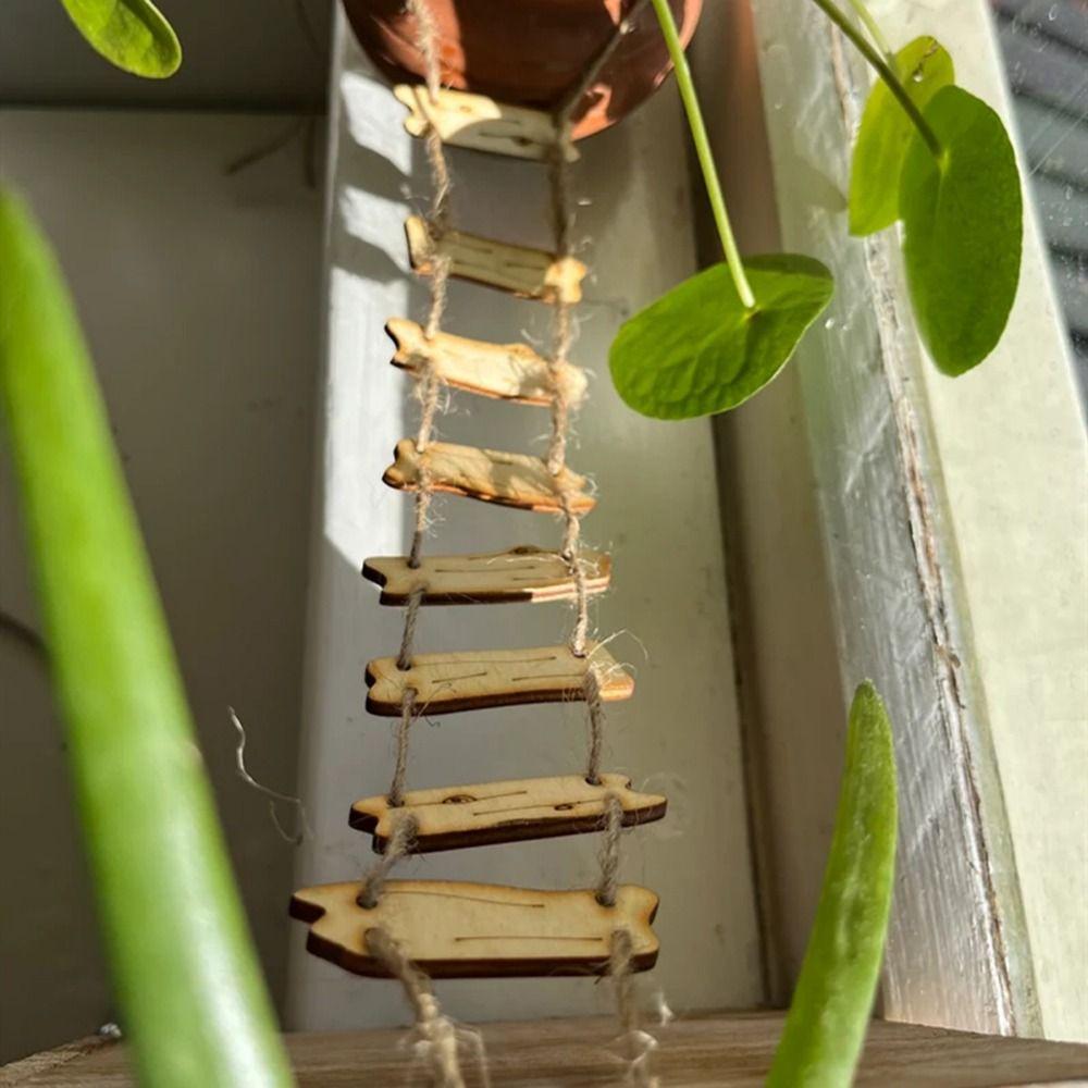 DIY Decorative Accessory Fairy Bridge Rope Ladder Wooden Micro Landscape Decoration
