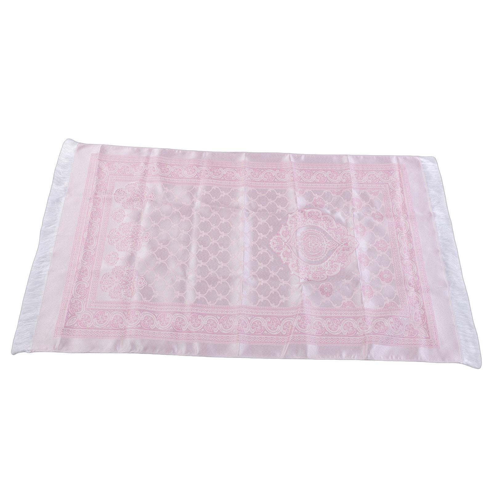 Pray Rug Soft Embroidered Thick Eid Ramadan Islamic Mat with Tassel Storage Bag Pray Bds for Women Men Children Meditation