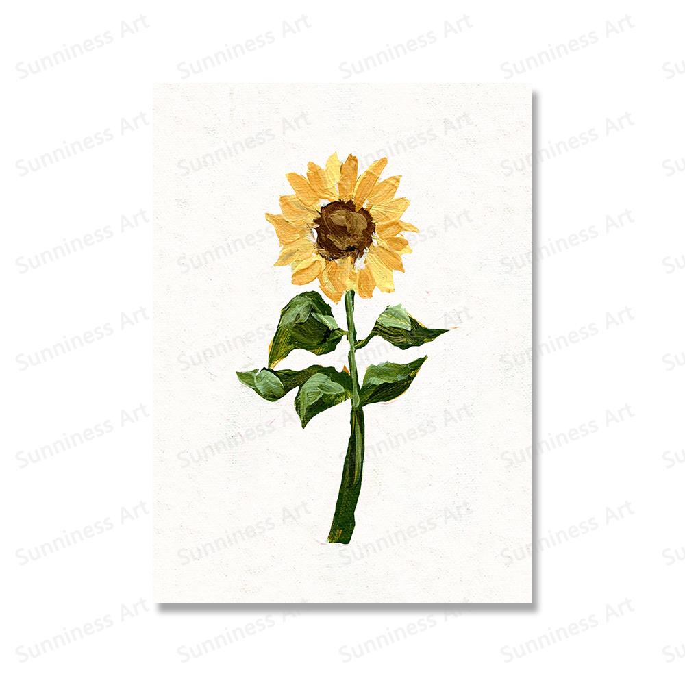 Coffee Lover Poster Fruit Sunflower Floral Print Wall Art Canvas Painting Animal Dog Pictures for Living Room Kitchen Home Decor