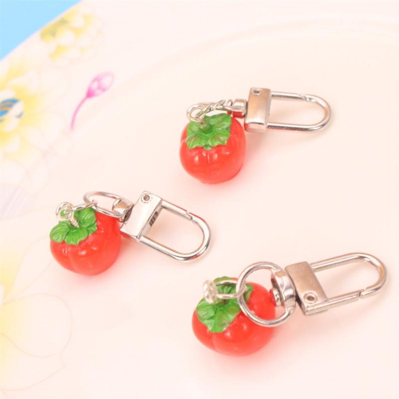 Eye catching Key Chain Charm Pendant Delicate Bag Charm Dainty Persimmon Decoration Keychain for Fashion Enthusiasts