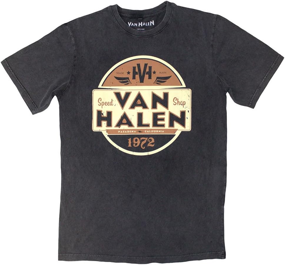 Van Halen Speed Shop Limited Edition Grey Premium Wash T Shirt Unisex T-Shirt XXXXL