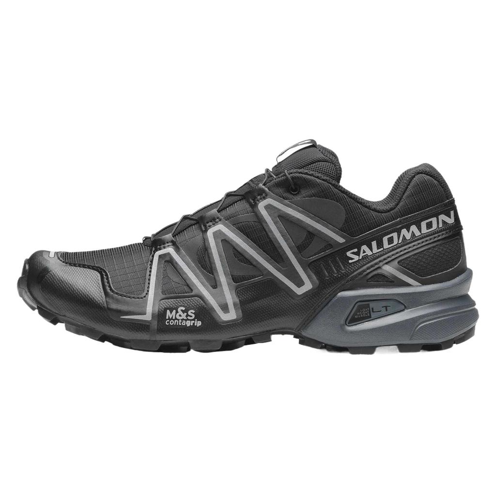 SALOMON Speedcross 3 Night Durable Breathable Low Top Running Shoes Unisex Sneakers Black 476765