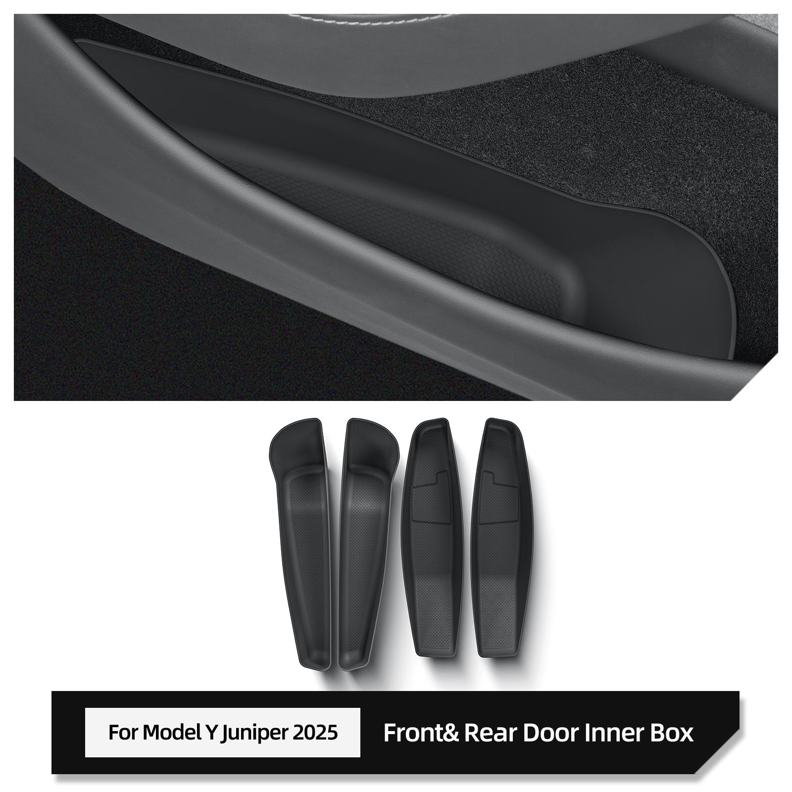 

for Tesla Model Y Juniper/Launch 2025 Car Side Door Handle Storage Box Accessories Front Rear Door Anti Dirty Organizer Tray чёрный