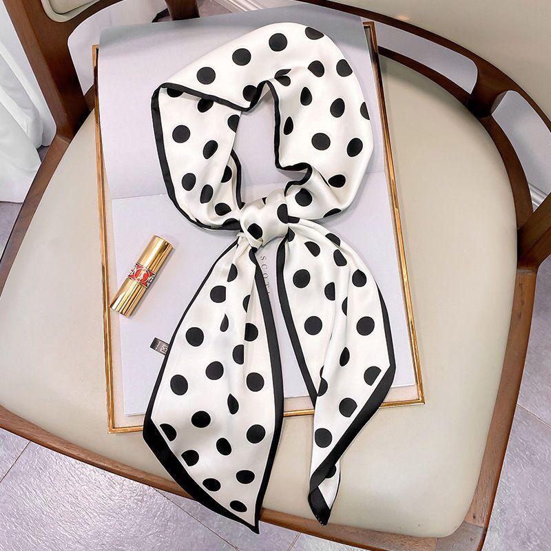 Design Zebra In Flowers Women Scarf Luxury Silk Scarf Fashion Hair Headband Foulard Skinny Bag Scarves Neckerchief