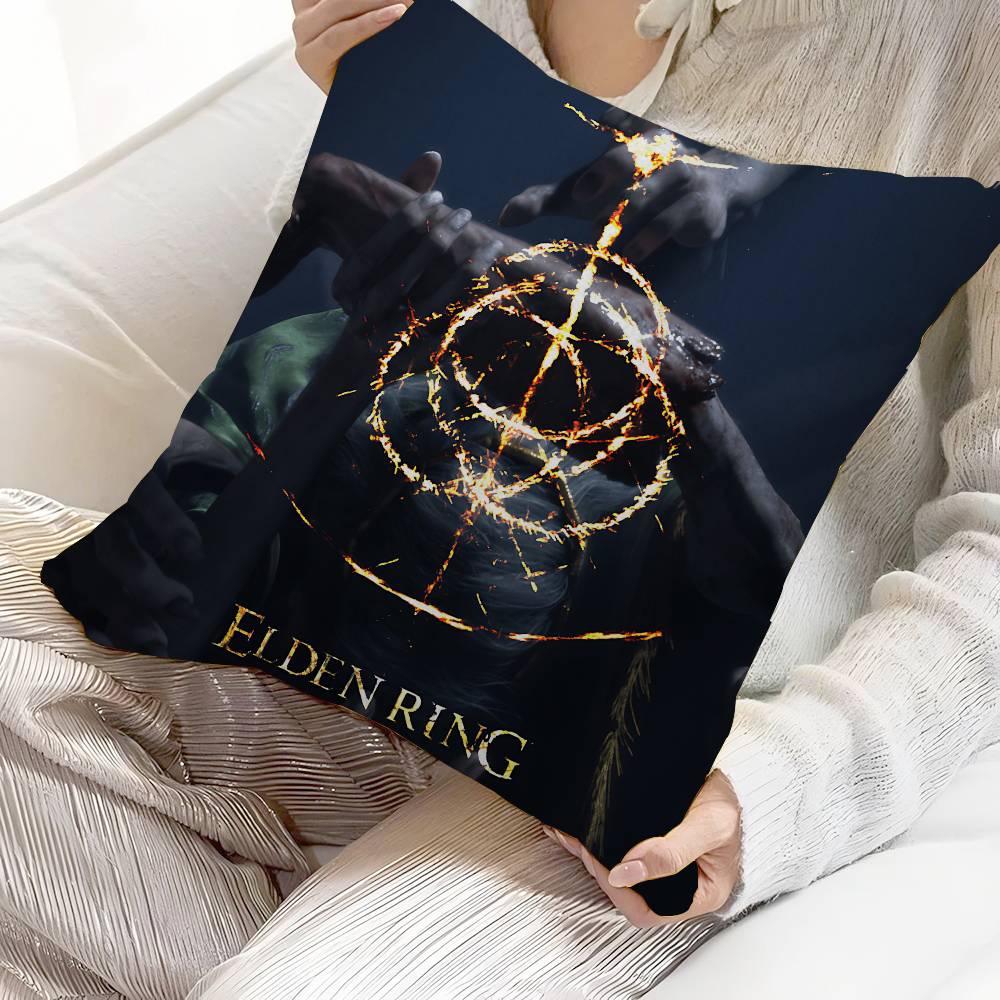 Classic E-Eldenes Hot Games R-Ring Pillow Anime Pillow Sofa Bed Head Pillow Cover Cushion Cover 45x45 Cm Fashion