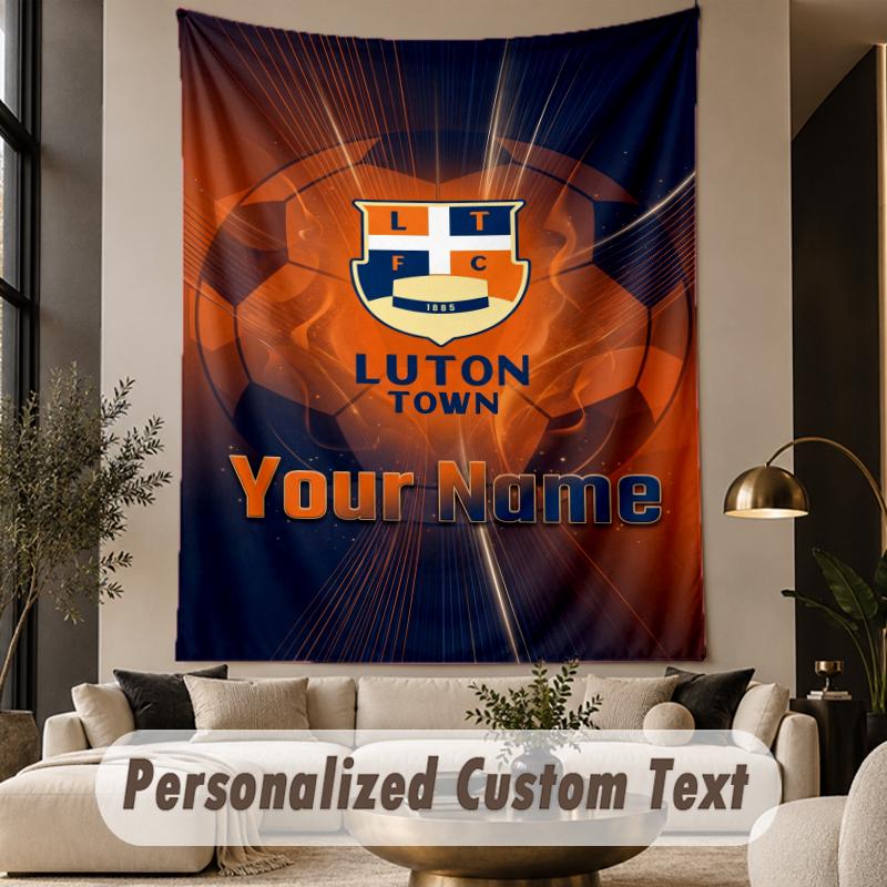 Custom Text Tapestry Luton Town Print Wall Tapestry Indoor Living Room Wall Decor