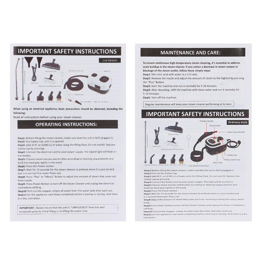 2500W Steam Cleaner Multifunctional Kitchen Cleaning Machine  Commercial Cleaning