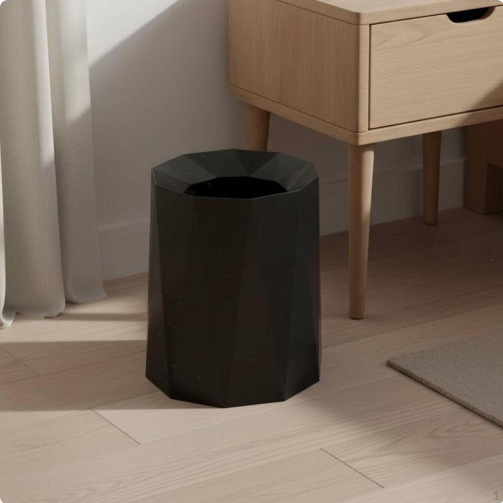 Modern Decorative Garbage Bin Nordic Design Double Layer Trash Can Large Capacity Geometric