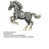 Horse Brooch Retro Style Sparkling Rhinestones Alloy Pin Clothes Hats Bags Scarves Badge Fashion Accessories