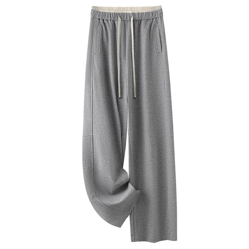 

Women s Gray Wide-Leg Slimming Sweatpants - 2025 Spring Collection M