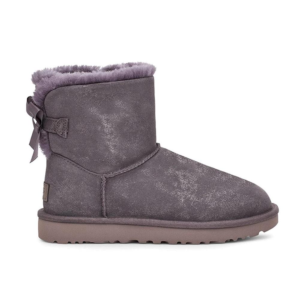 UGG Mini Bailey Bow Ii Shimmer Fleece Lined Purple Women's 1112533-NHT