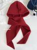 Wool retro balaclava hat women's autumn and winter new versatile warm ear protection hat scarf integrated