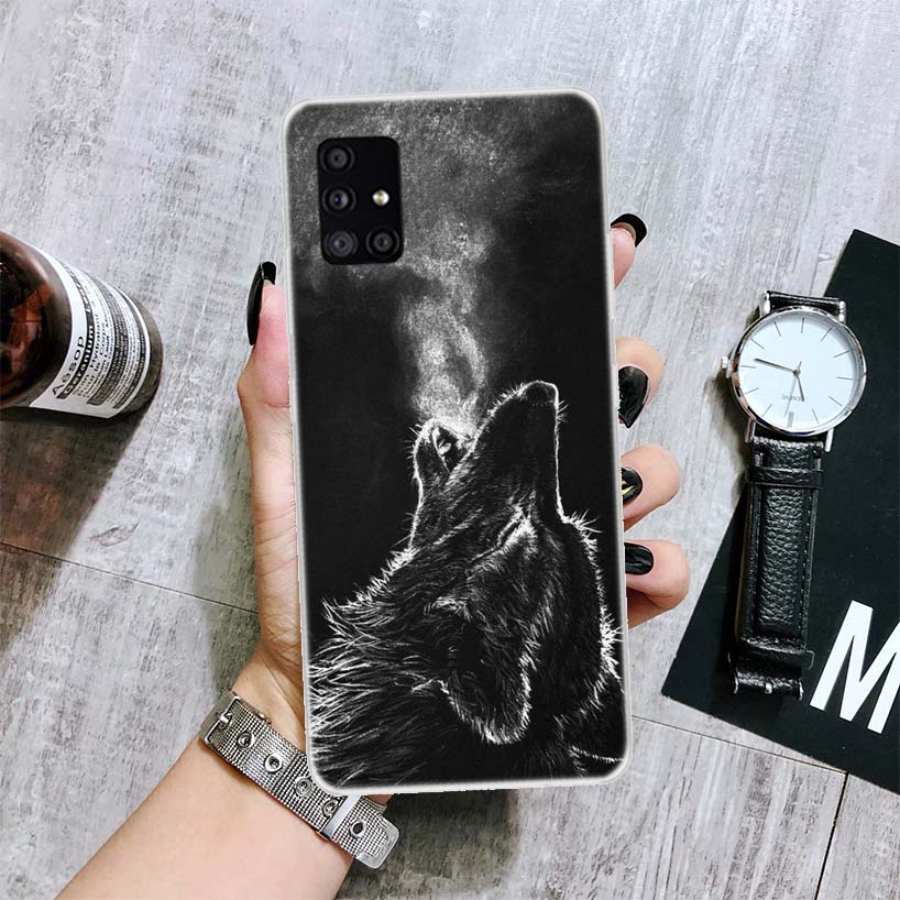 Angry Animal Wolf Fierce Phone Case For Samsung Galaxy A52 A32 A22 A12 A02S A50S A30S A51 A31 AA71 Note 20 Ultra 10 S10 Plus Gal