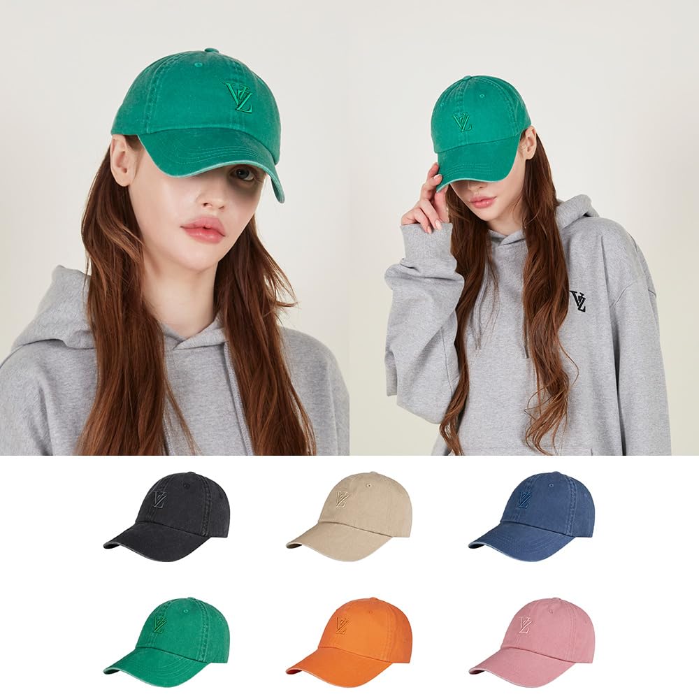 3D Monogram Pigment Over Fit Ball Cap Green [VARZAR]