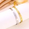 2026 Fashion Light Luxury High Sense Versatile Four Leaf Clover Diamond Bracelet Women's 18k Gold Plated Bracelet