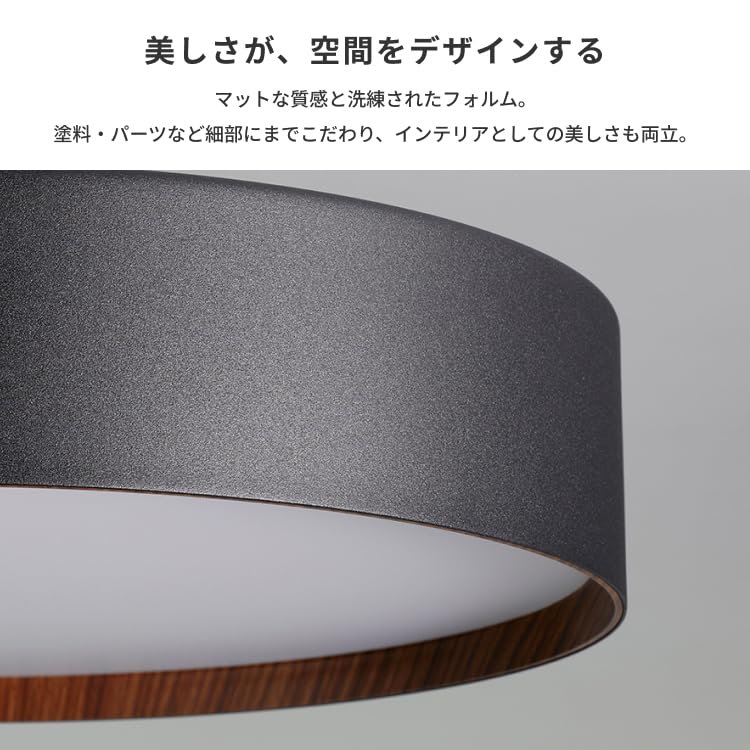 Artwork Studio Phantom LED Ceiling Light, 8-tatami Room Size [LED Bulb Included], 40,000 Hours, Dimmable, Color Adjustable (warmwhite), Indirect