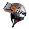 Cycking Japanese Vintage Half Helmet Open Motorcycle Helmet Scooter Skateboarding Unisex Common Muffler