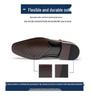 Men's Genuine Leather Slip-On Monk Shoes - Square Toe Business Casual