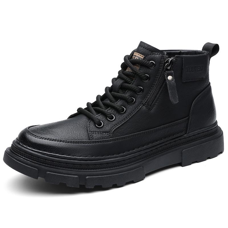 

Мужские винтажные полусапоги Мартин на осень/зиму 2025 года - Теплые кожаные кроссовки на флисовой подкладке 39