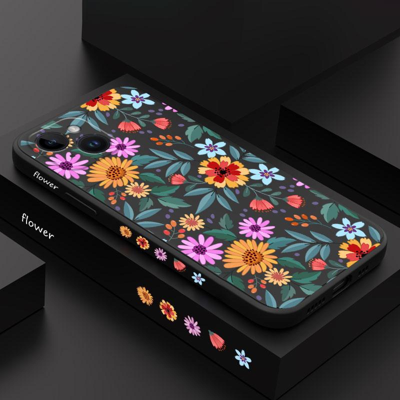 Showy Flowers Phone Case For iPhone 16 16e 15 14 13 12 11 Pro Max Mini X XR XS Plus Cover