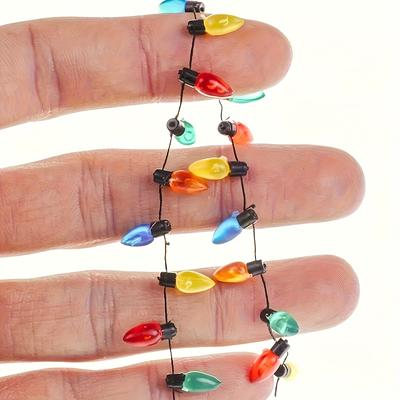 Mini-LED-Lichterkette, Nicht leuchtende Dekorationsgirlande, Galvanisierte Perlen für Weihnachten, DIY-Bastelarbeiten, 0,5m-3m