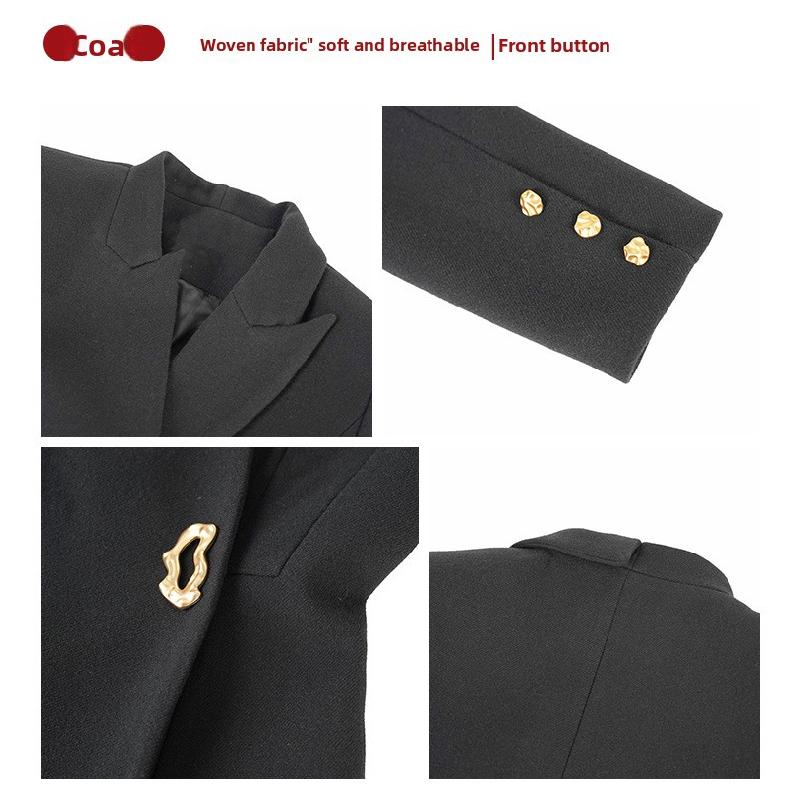 2026 Spring New Women's Fashion Design Commuting Slim-Fit Versatile Black Blazer