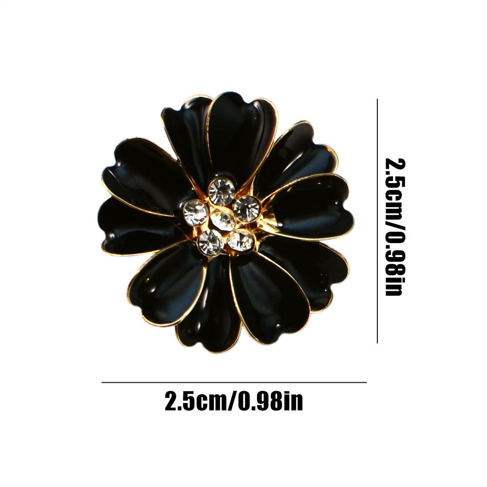 Rhinestone Flower Button Covers Decoration for Jeans Dress Shirt Clothing DIY Embellishment Women Fashion Craft Accessories