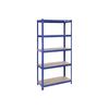 SONGMICS 5-Tier Shelving Unit, Steel Shelving Unit for Storage, Tool-Free Assembly, for Garage, Shed, Load Capacity 650 kg, 30 x 75 x 150 cm, Blue