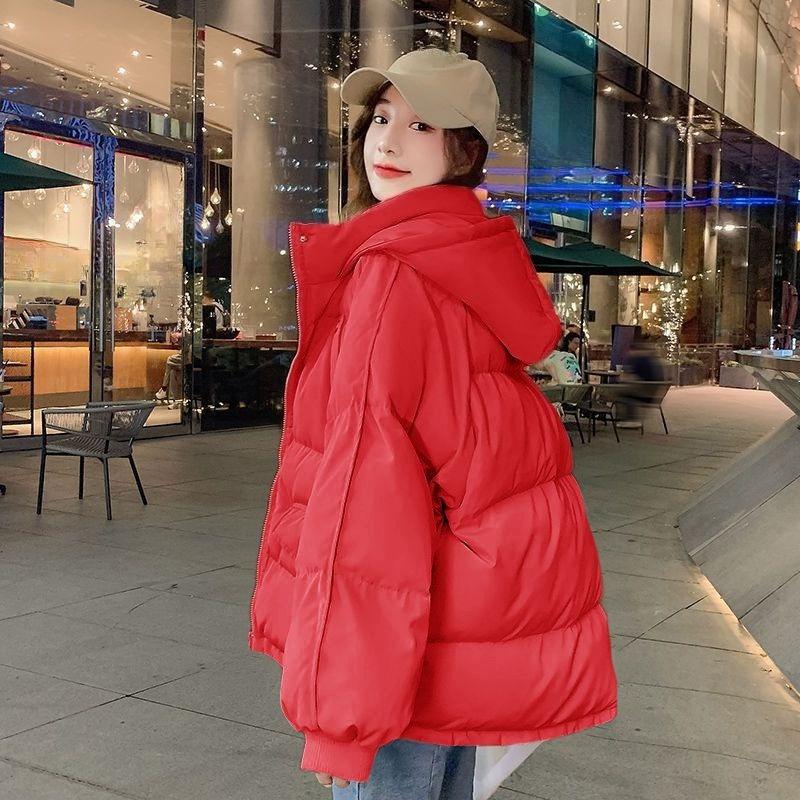 Women’s Korean Style Loose Short Down Cotton Puffer Coat Casual Versatile Warm Winter Autumn Outerwear for Women