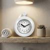 Hanging Bathroom Wall Analog Clock with Round White ABS Case, Low-Noise Mechanism, Waterproof Design, Hanging Cord for Home Use