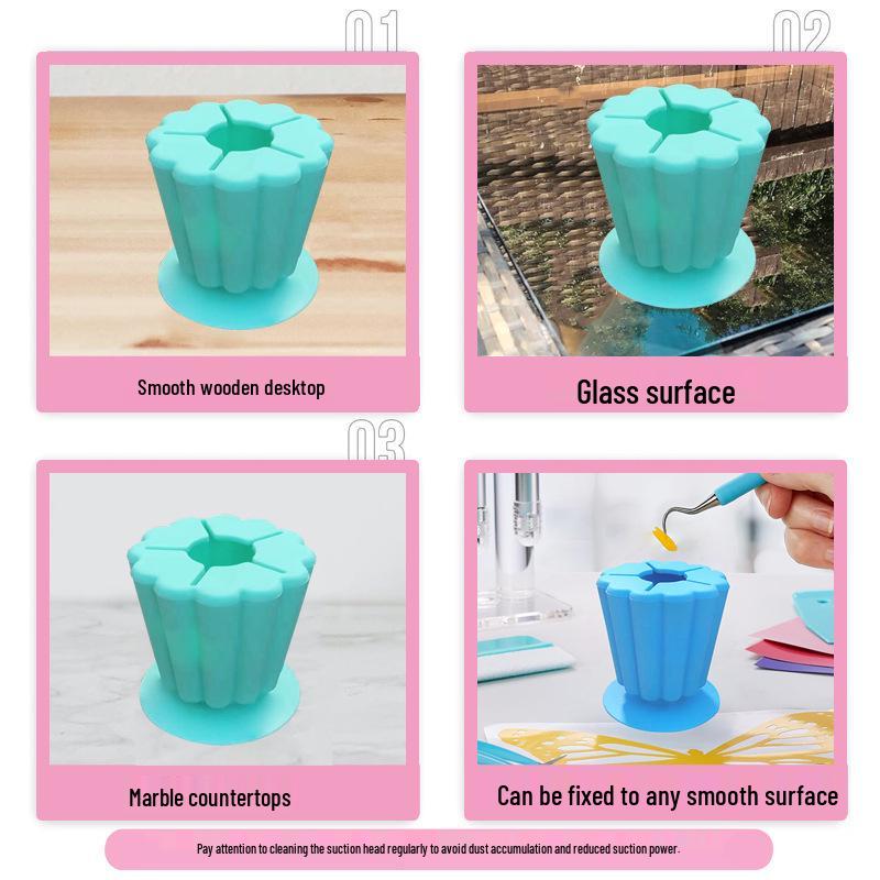 Custom Silicone Vinyl Weeding Tool with Suction Cup Trash Box