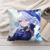 Cute Furina Genshin Impact Cushion Cover Silky Short Plush Invisible Zipper Dustproof Sofa Pillow Case For Home Decor