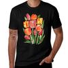Orange Watercolor Tulips Tshirt G Unisex T Shirts For Unisex Tshirt