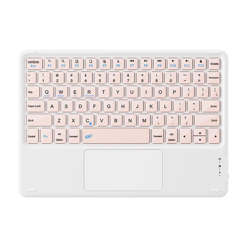 BOW Hangshi X19C Silent Touch Bluetooth Keyboard for Apple & Huawei Tablets - Ideal for Office and Girls' Use
