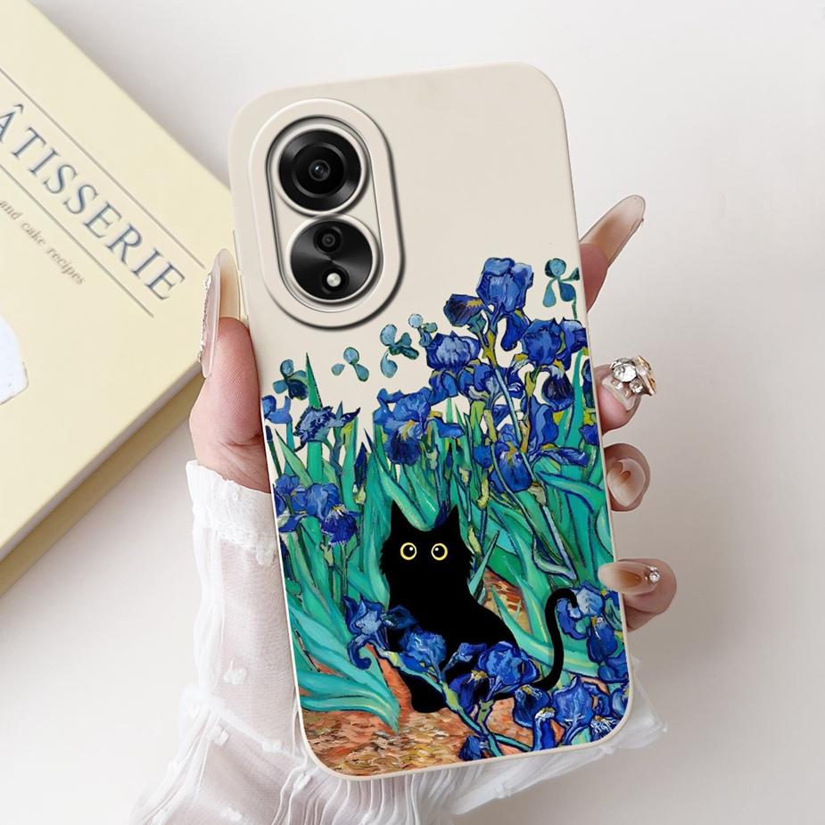 For Oppo A78 4G Case CPH2565 New Fashion Candy Painted Back Cover Shockproof Phone Case For Oppo A78 A 78 OppoA78 4G Soft Fundas