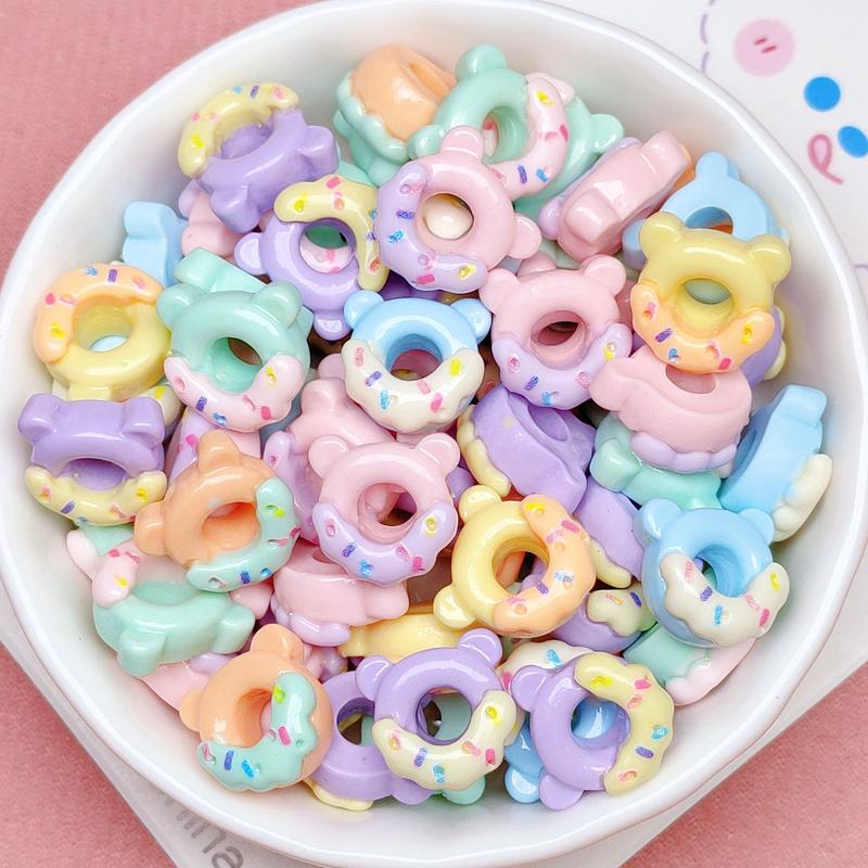 30 Pcs New Mini Cute Cartoon Donuts, Ice Cream, Clouds Resin Scrapbook Diy Jewellery Hairpin Accessories Decorate Craft A54