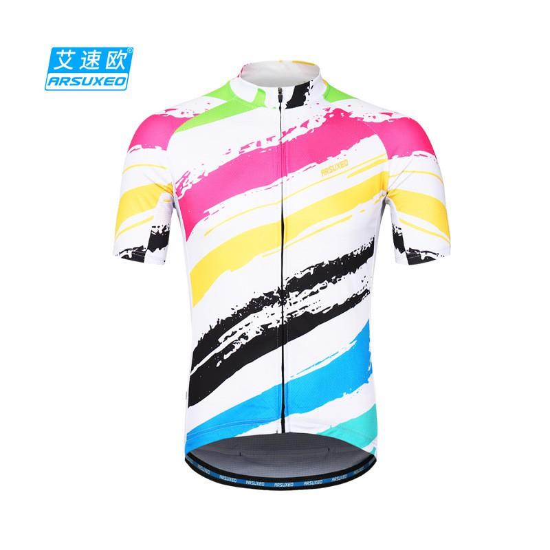 Mens Womens Cycling Jersey Set Breathable Quick-Dry Mountain Road Bike Short Sleeve Top Shorts