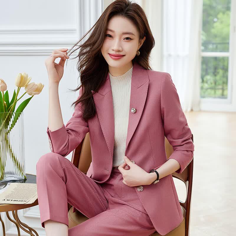 Women's Professional Double-Button Suit Set
