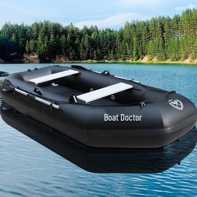 Durable Hard-Bottom Inflatable Rubber Dinghy Kayak for Fishing & Lifesaving