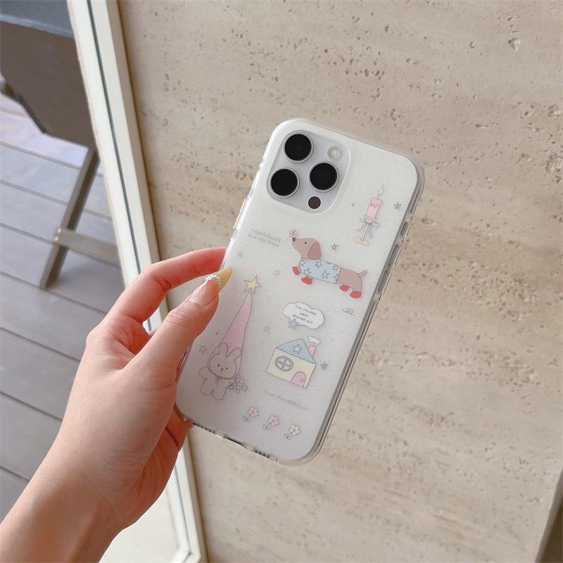 

Korean Style Cute Animal Cartoon Case for iPhone 17 Pro Max 15 Pro