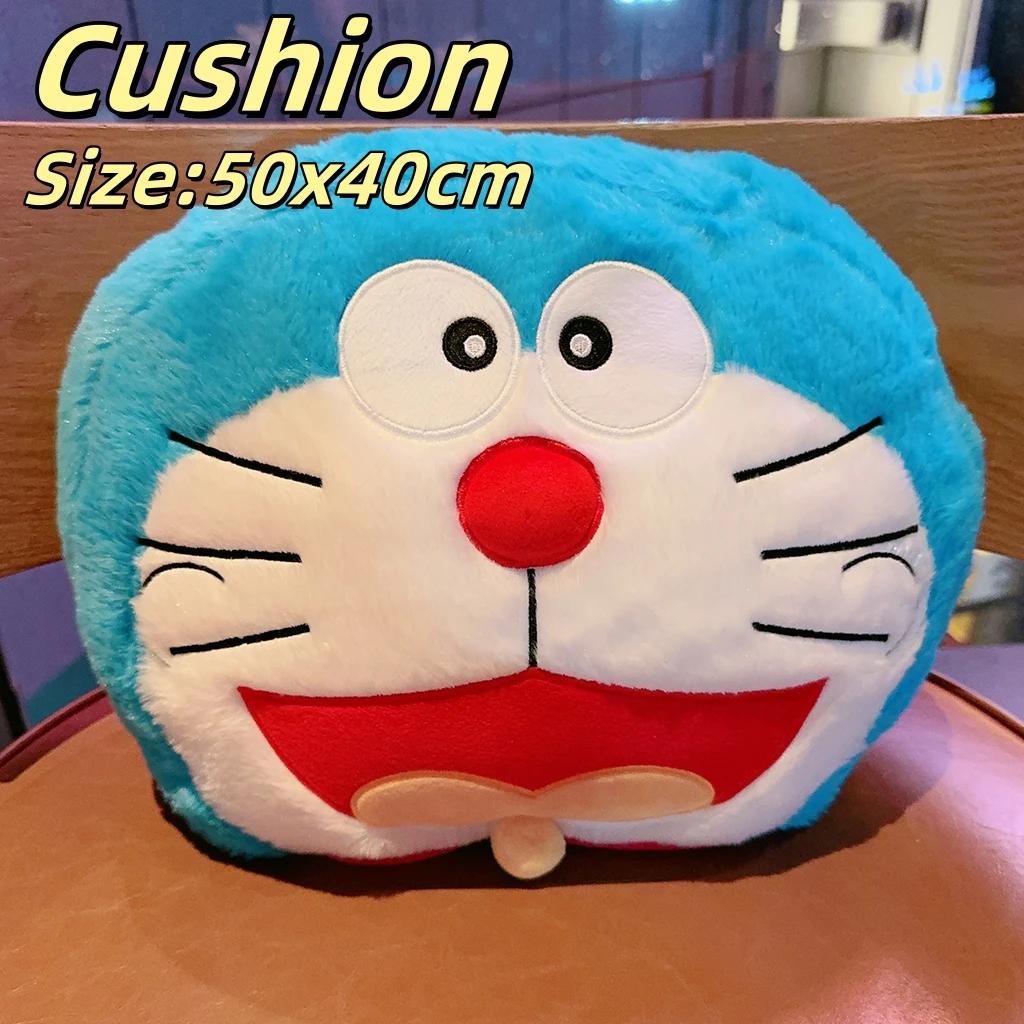 Stuffed Doraemon Comfortable Headrest Neck Safety Seat Back Cushion Seat Belt Cover Throw Pillow Japanese Style Car Decor Girl